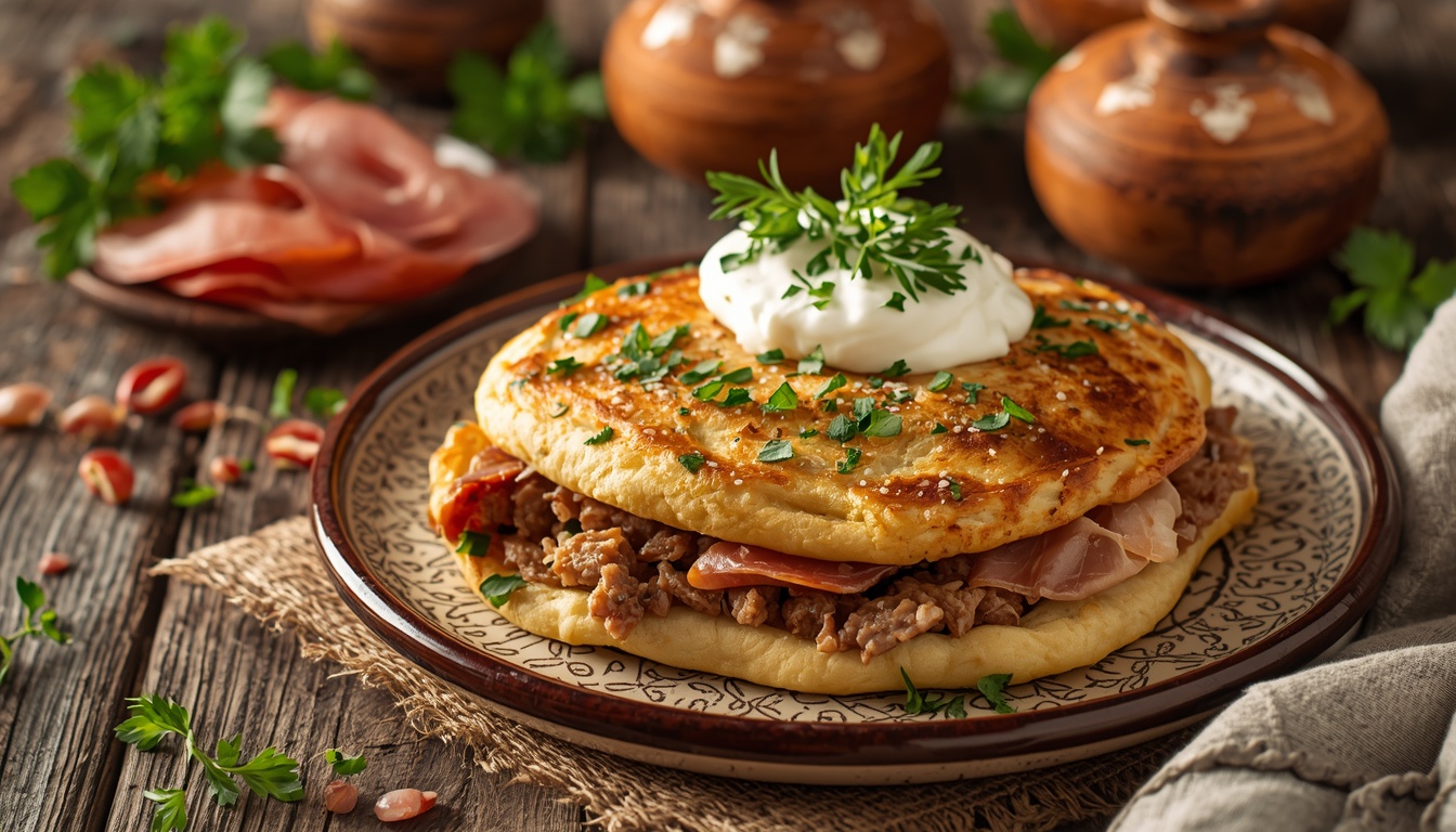 Блины с мясом